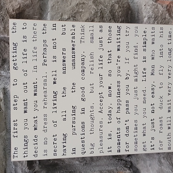 Getting things you want out of life plaque - Picture 2 of 5